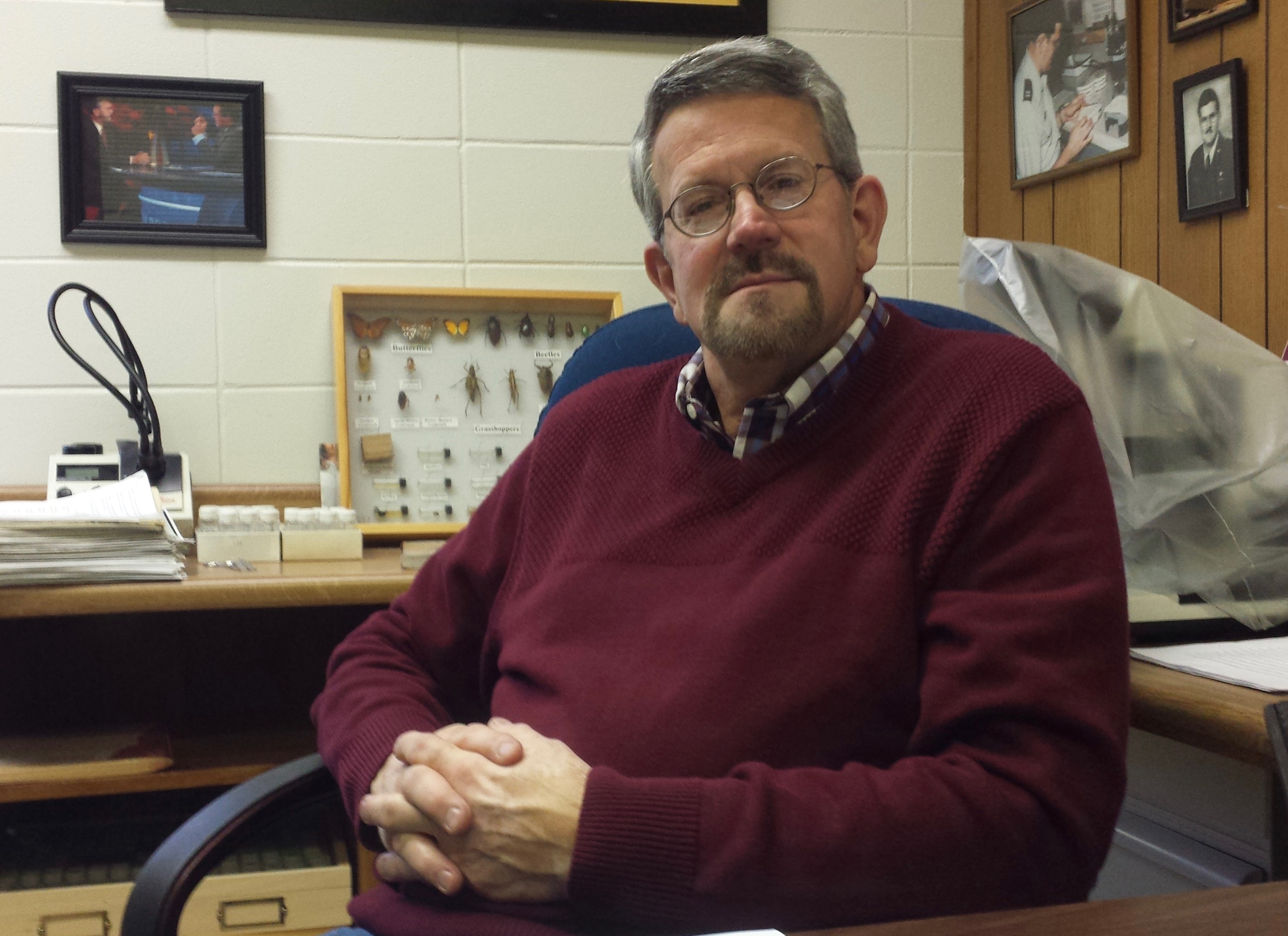Jerome Goddard seated in his office